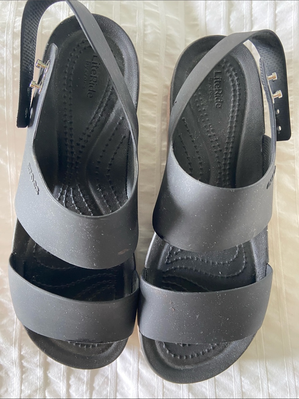 CROCS Black Slingback Sandals